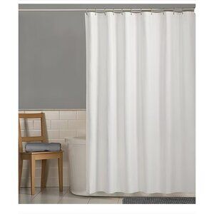 Maytex Zenna Home Fabric Shower Curtain Liner White 70in x 71in